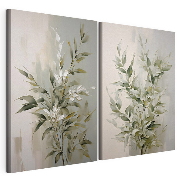 Impression sur toile modulaire Peinture représentant une plante