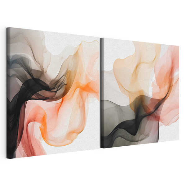 Impression sur toile modulaire Des tourbillons dynamiques de couleurs et de formes