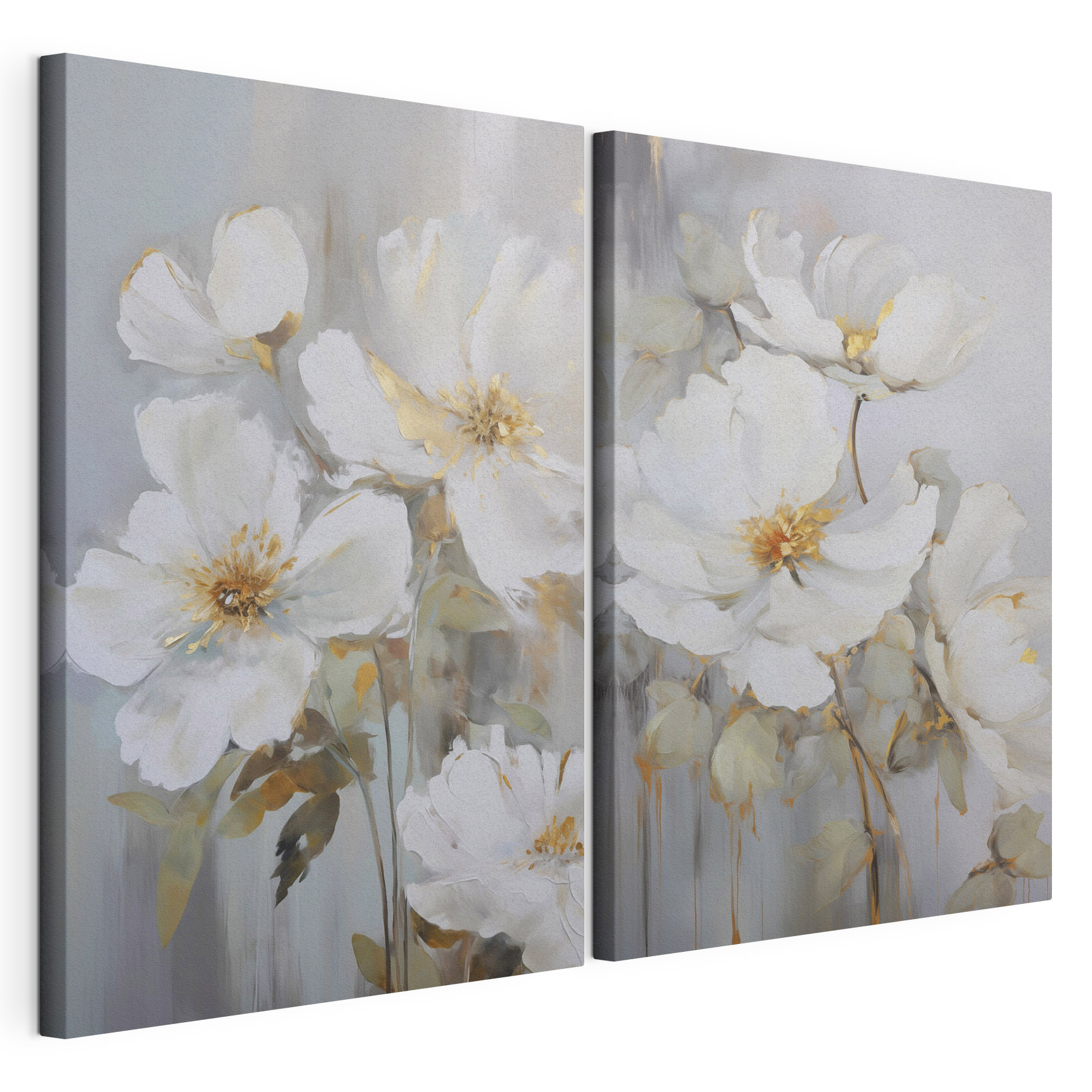Painting of white flowers