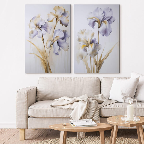 Painting of flowers on a wall