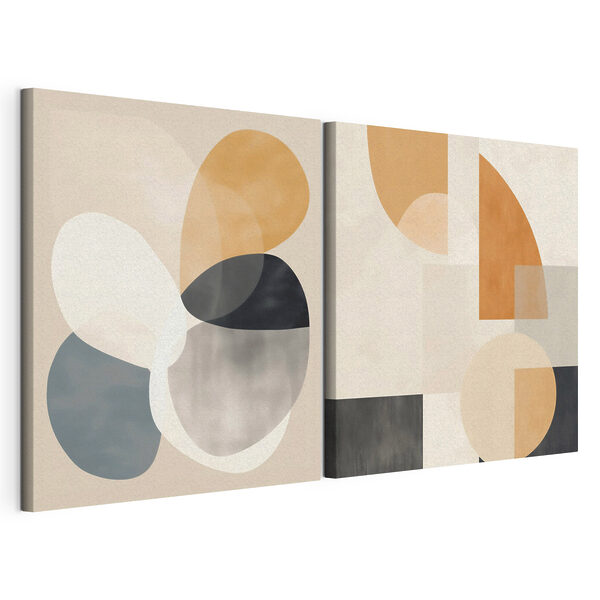 Impression sur toile modulaire Deux œuvres d'art
