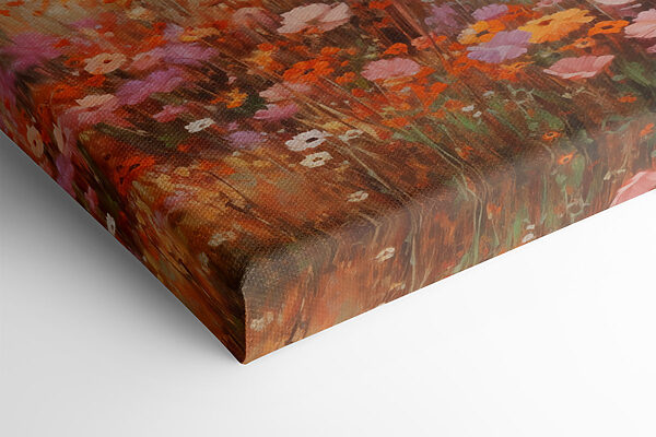 Painting of a landscape with flowers