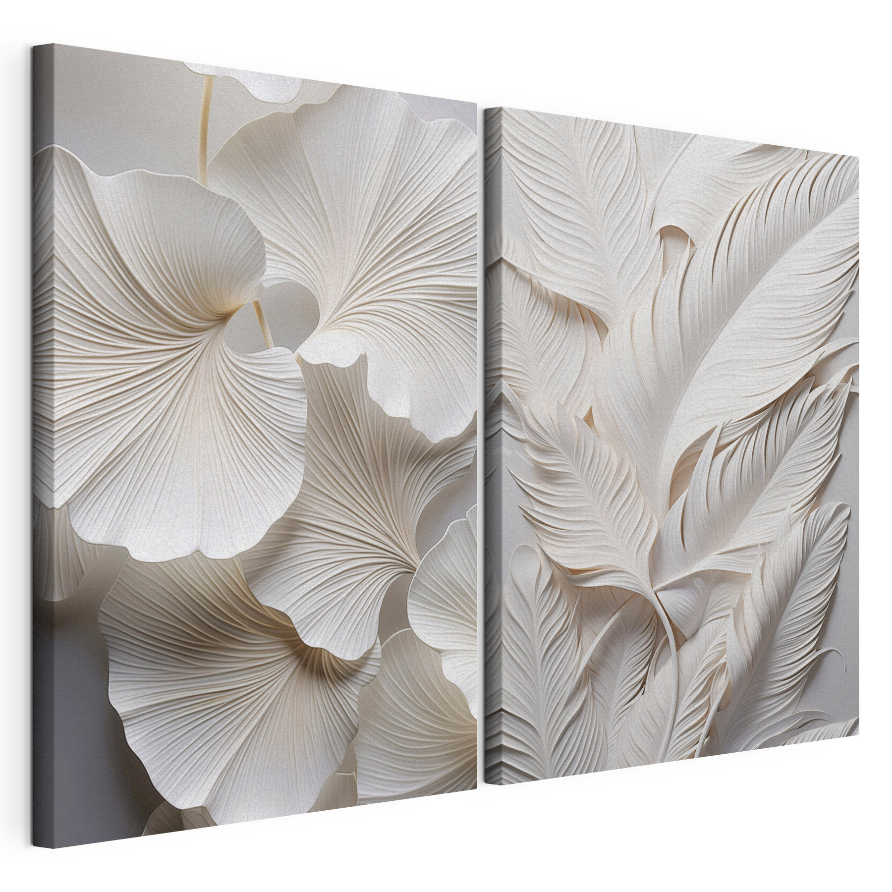 Delicate paper leaf designs displayed beautifully