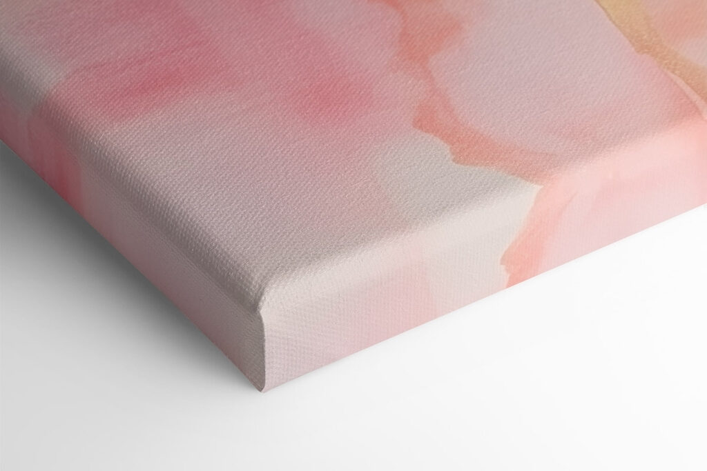 Abstract pink fluid artwork display