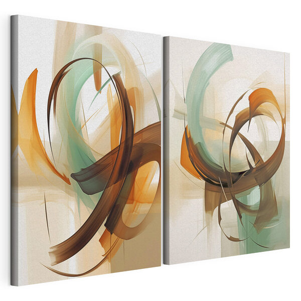 Impression sur toile modulaire Des couleurs qui s'enchaînent dans un mouvement harmonieux