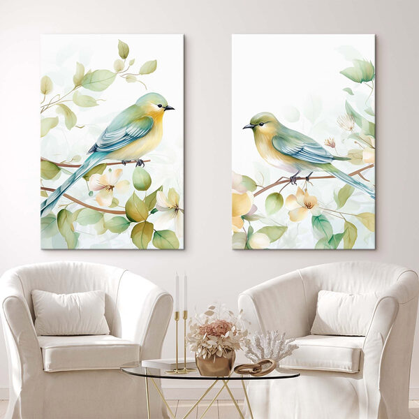 Two birds on a branch