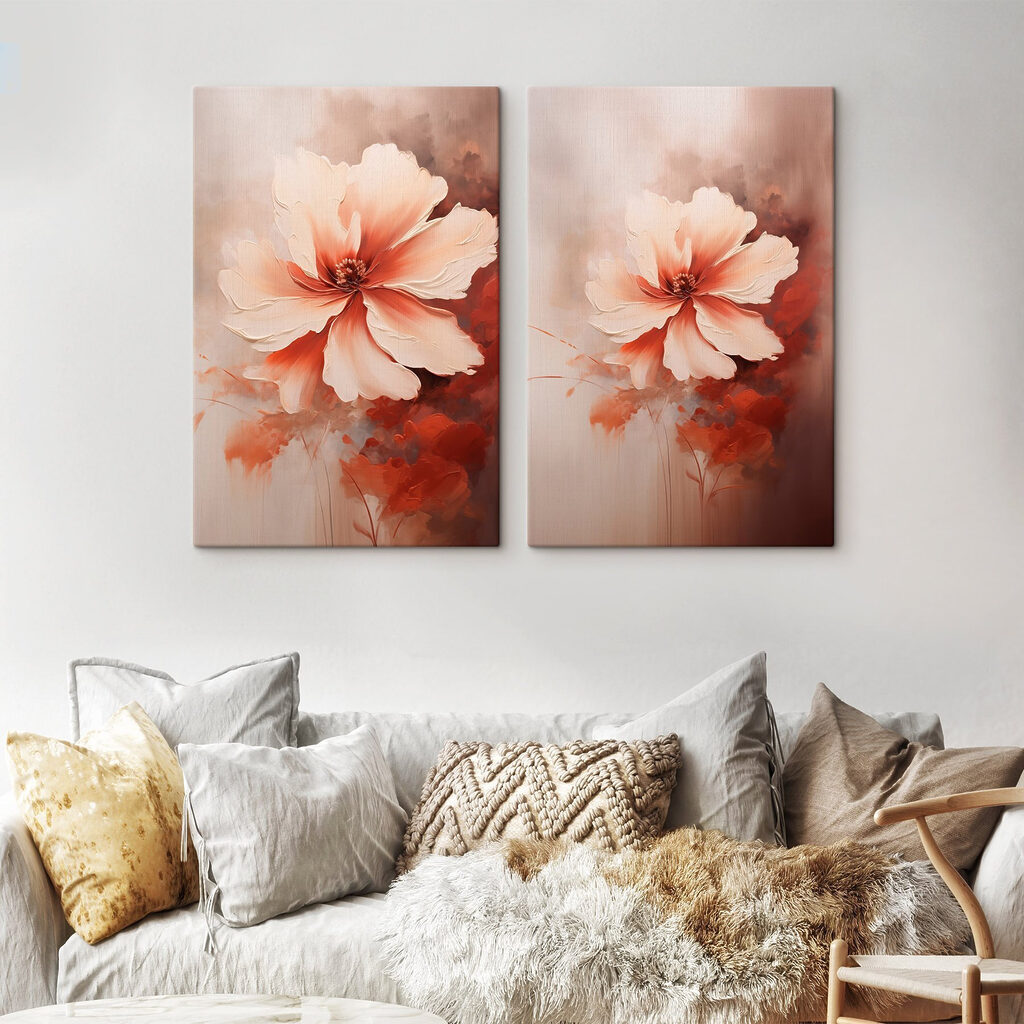 - Delicate flower in soft hues