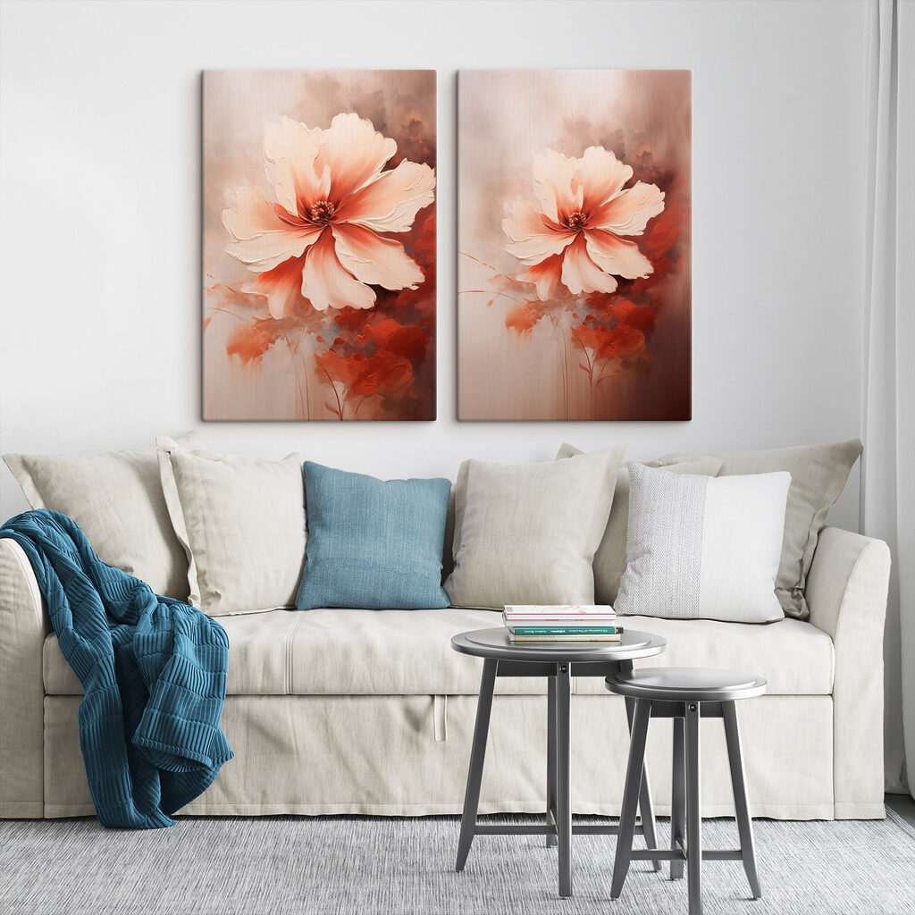 - Delicate flower in soft hues