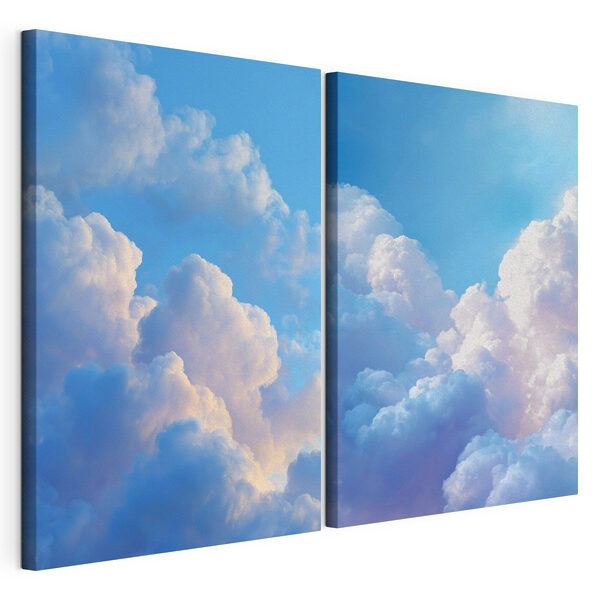 Impression sur toile modulaire Ciel bleu avec des nuages