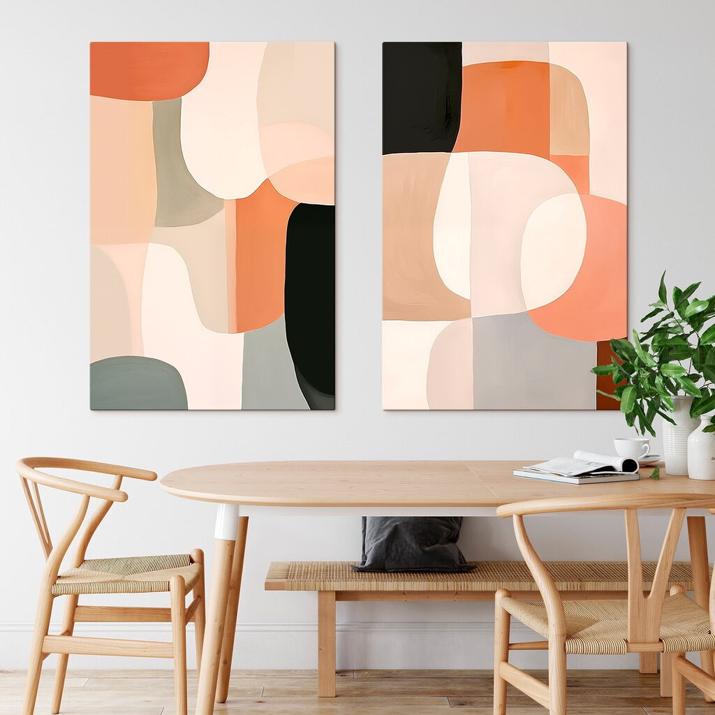 Abstract shapes in soothing colors