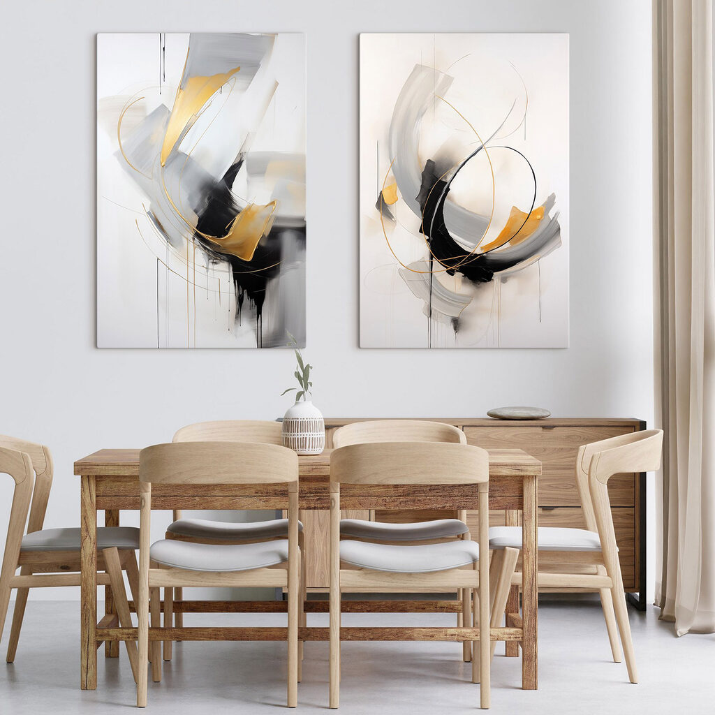 Dynamic swirls in monochrome tones