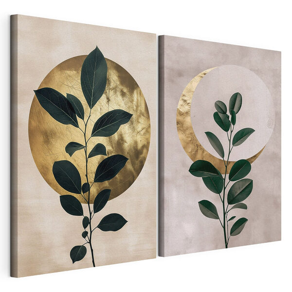 Impression sur toile modulaire Deux photos d'une plante