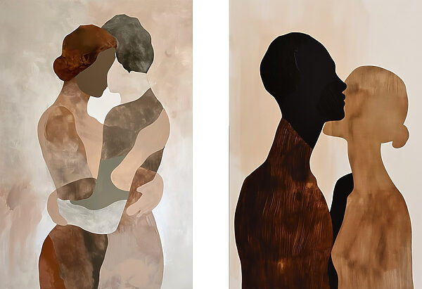 Two images of a couple of people