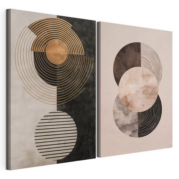 Impression sur toile modulaire Deux œuvres d'art