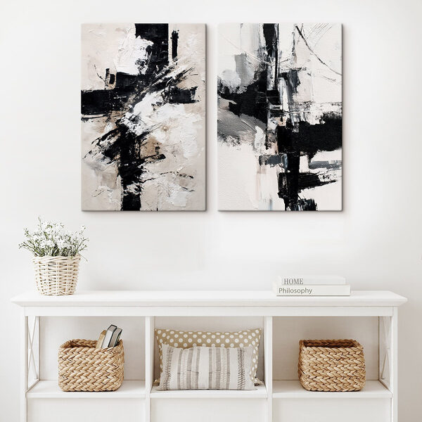 Abstract interplay of black and white