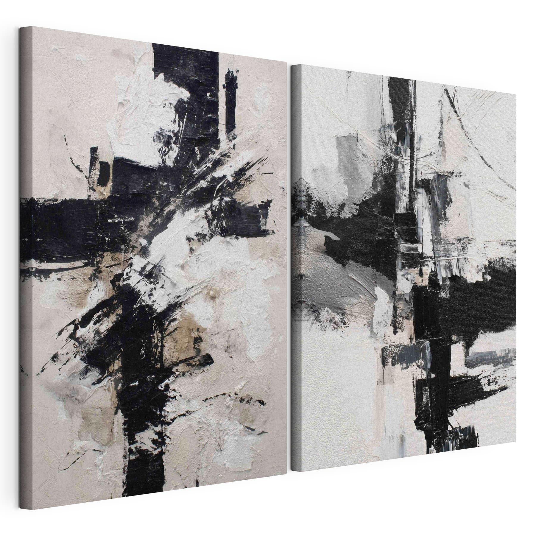 Abstract interplay of black and white