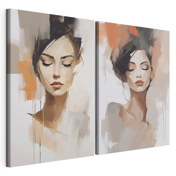Impression sur toile modulaire Tableau représentant une femme