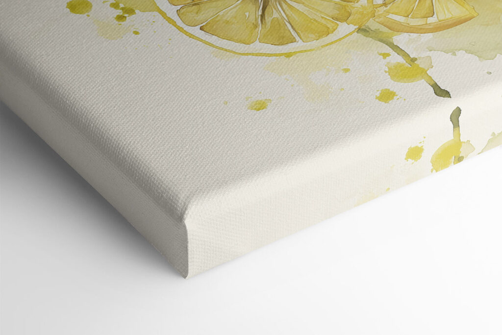 Painting of lemons on a branch