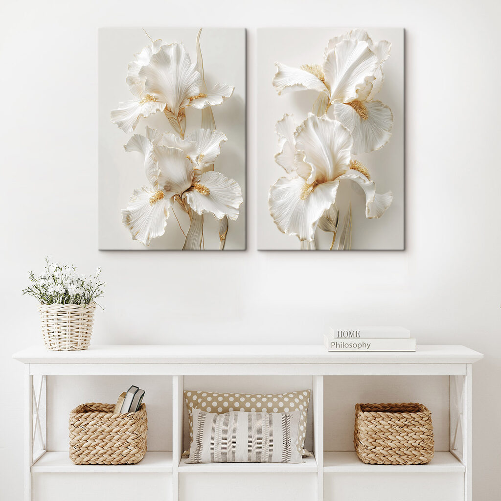 Collage of white flowers