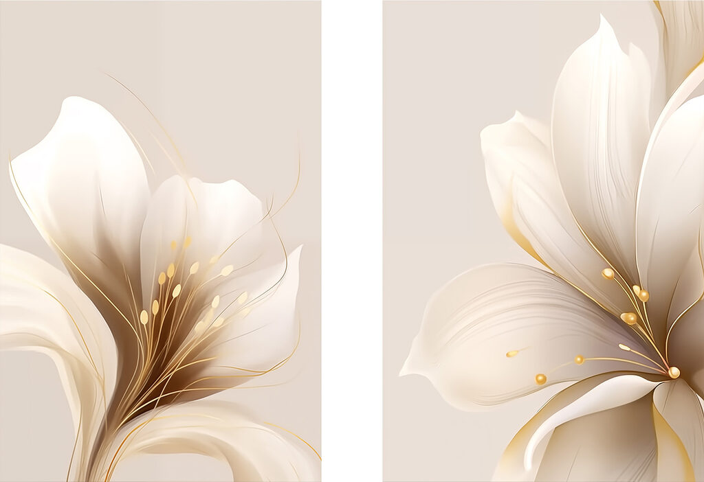Elegant floral blossoms in soft tones