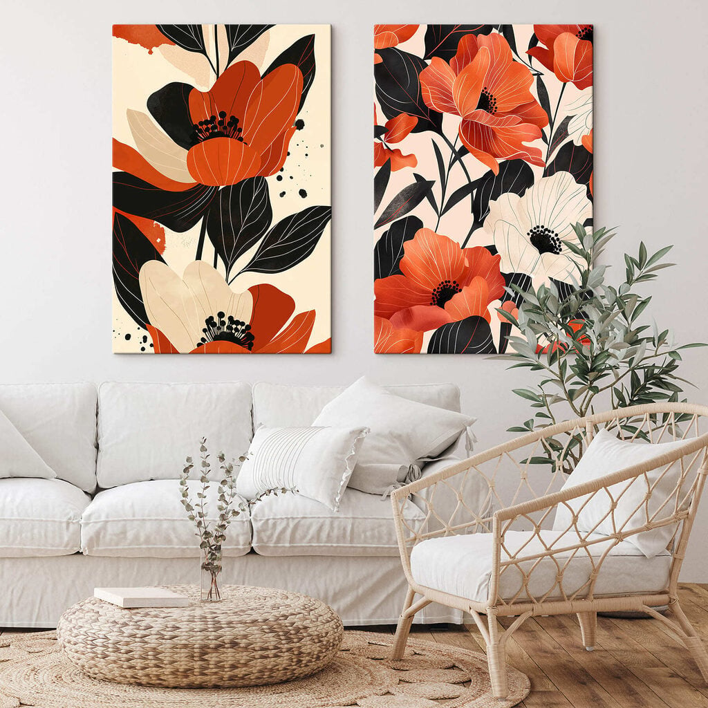 Vibrant blooms in contrasting shades