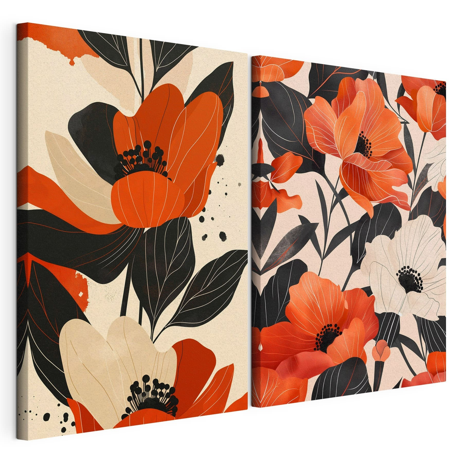 Vibrant blooms in contrasting shades