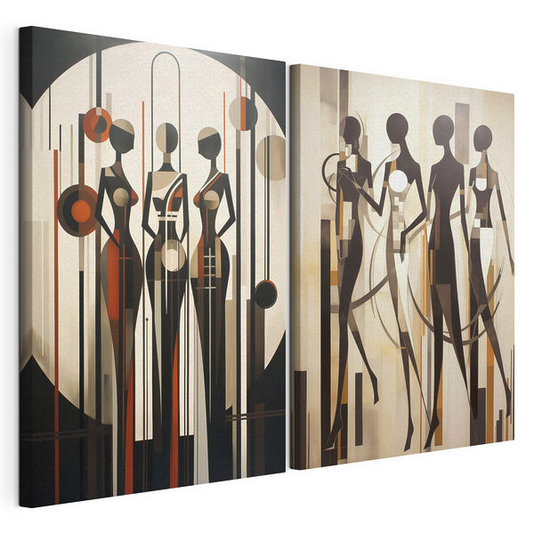 Impression sur toile modulaire Quelques tableaux représentant des femmes