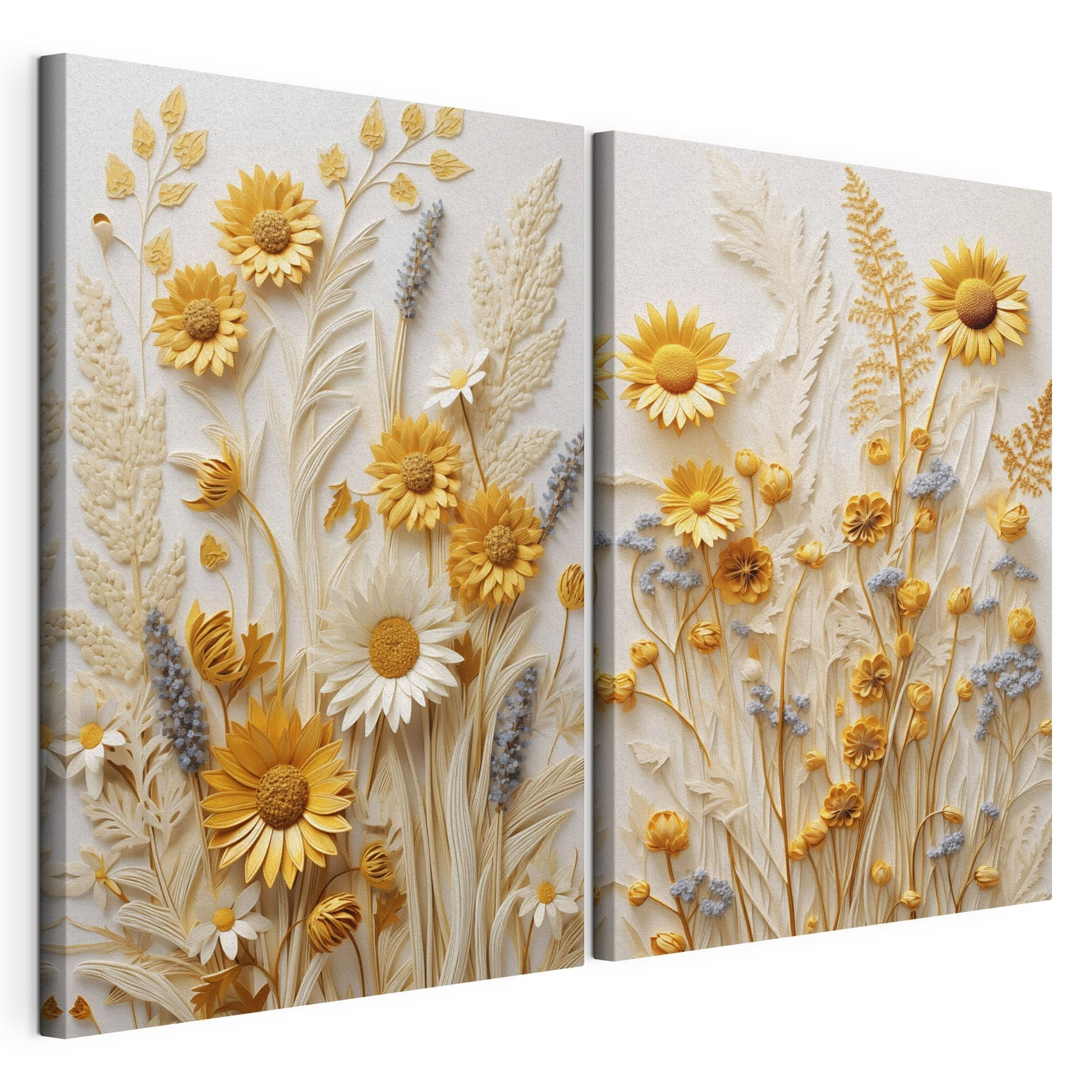 Collage of flowers and leaves