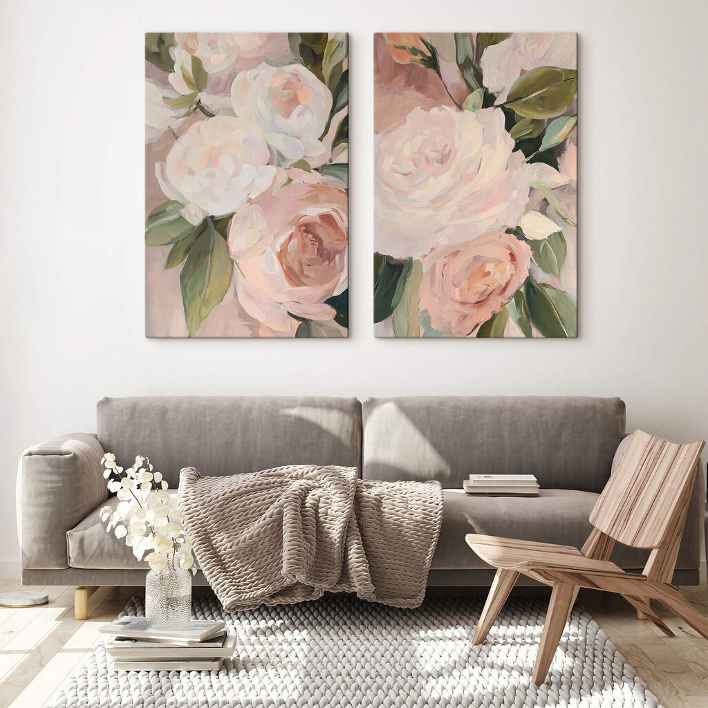 Soft blooms in gentle pastel hues