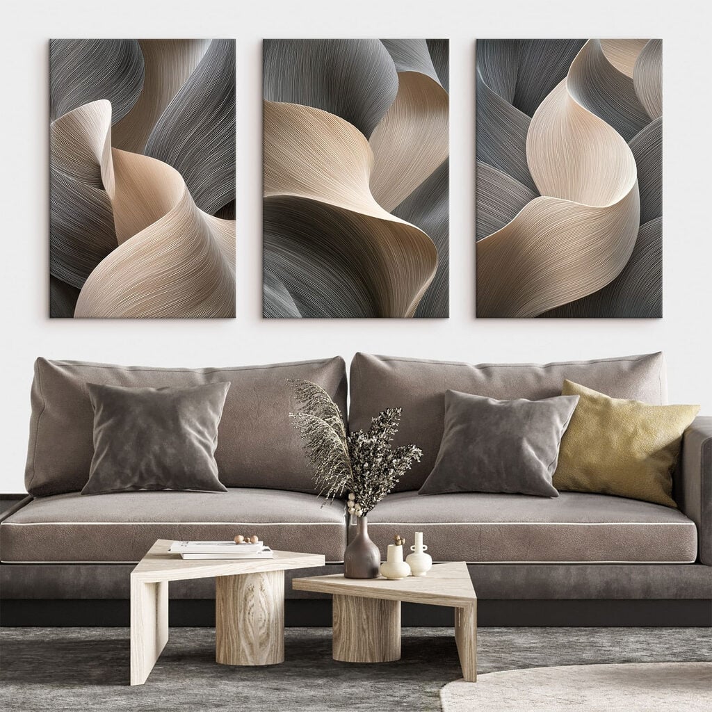 Natural curves in soft, muted tones
