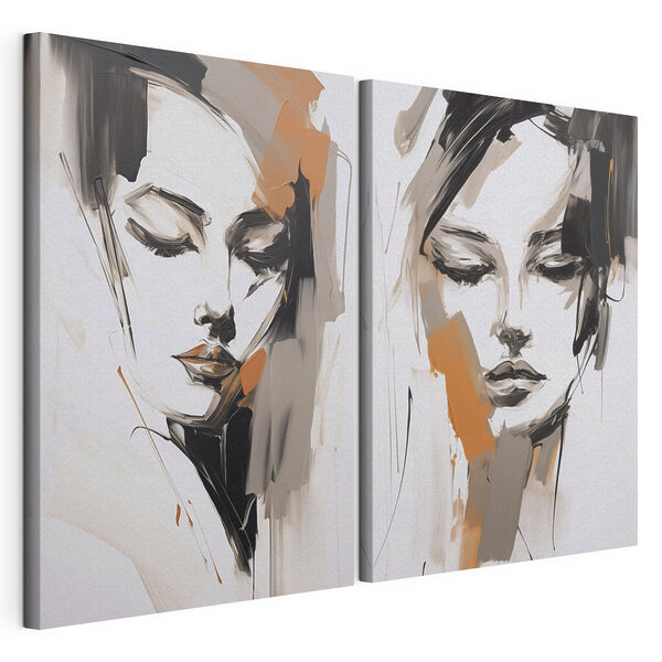 Impression sur toile modulaire Motifs naturels aux teintes douces