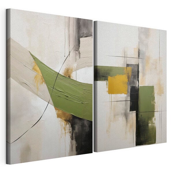 Impression sur toile modulaire Deux œuvres d'art