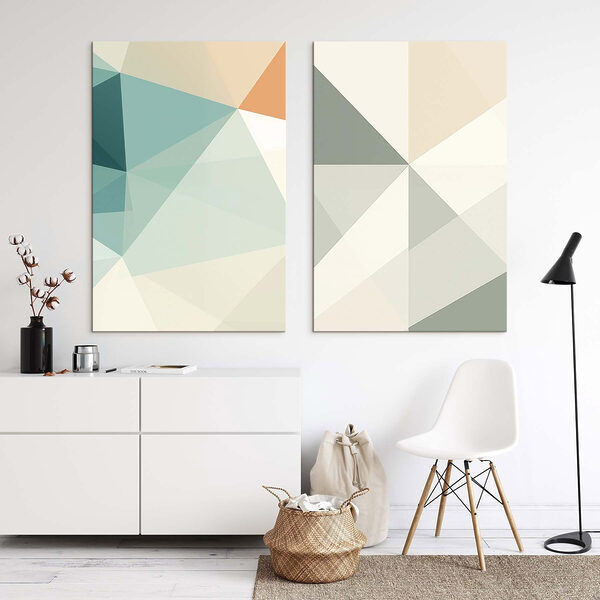 Abstract shapes in soft colors