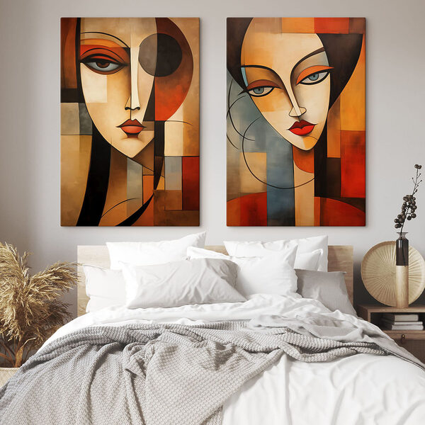 Collage of two paintings