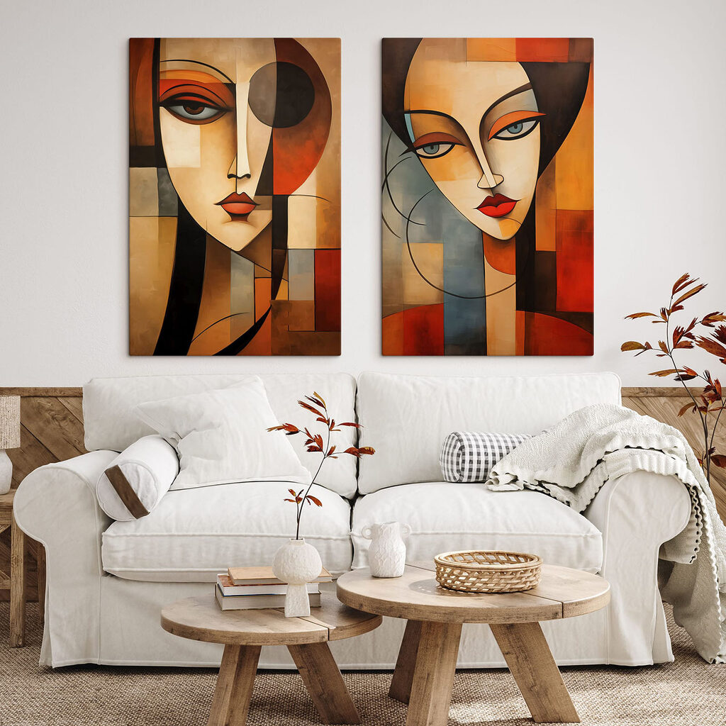 Collage of two paintings