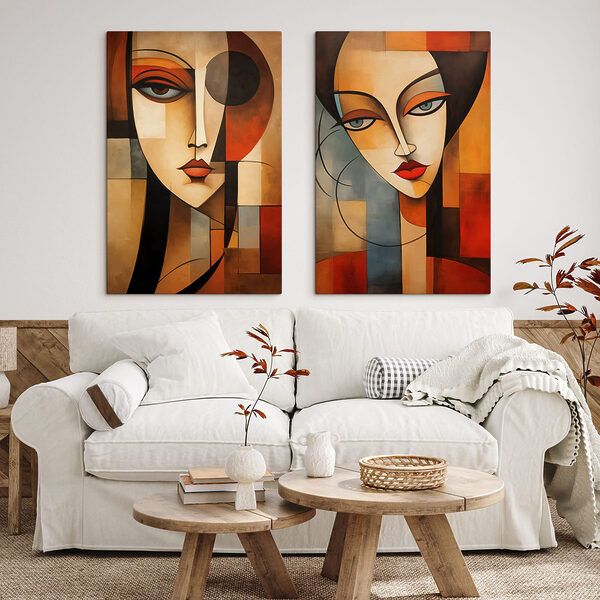 Collage of two paintings