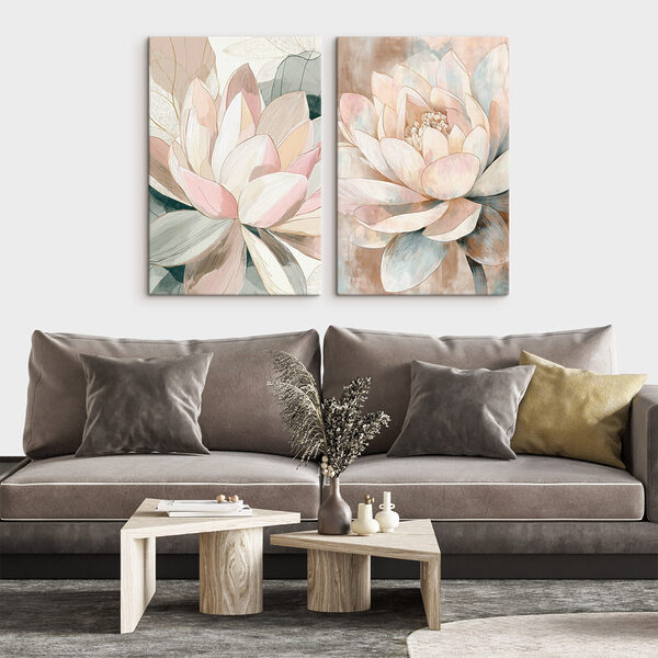 Delicate blossoms in soft hues