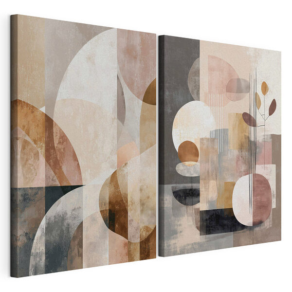 Impression sur toile modulaire Deux œuvres d'art