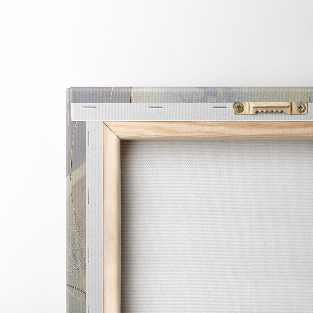 - Flowing forms in soft, warm colors