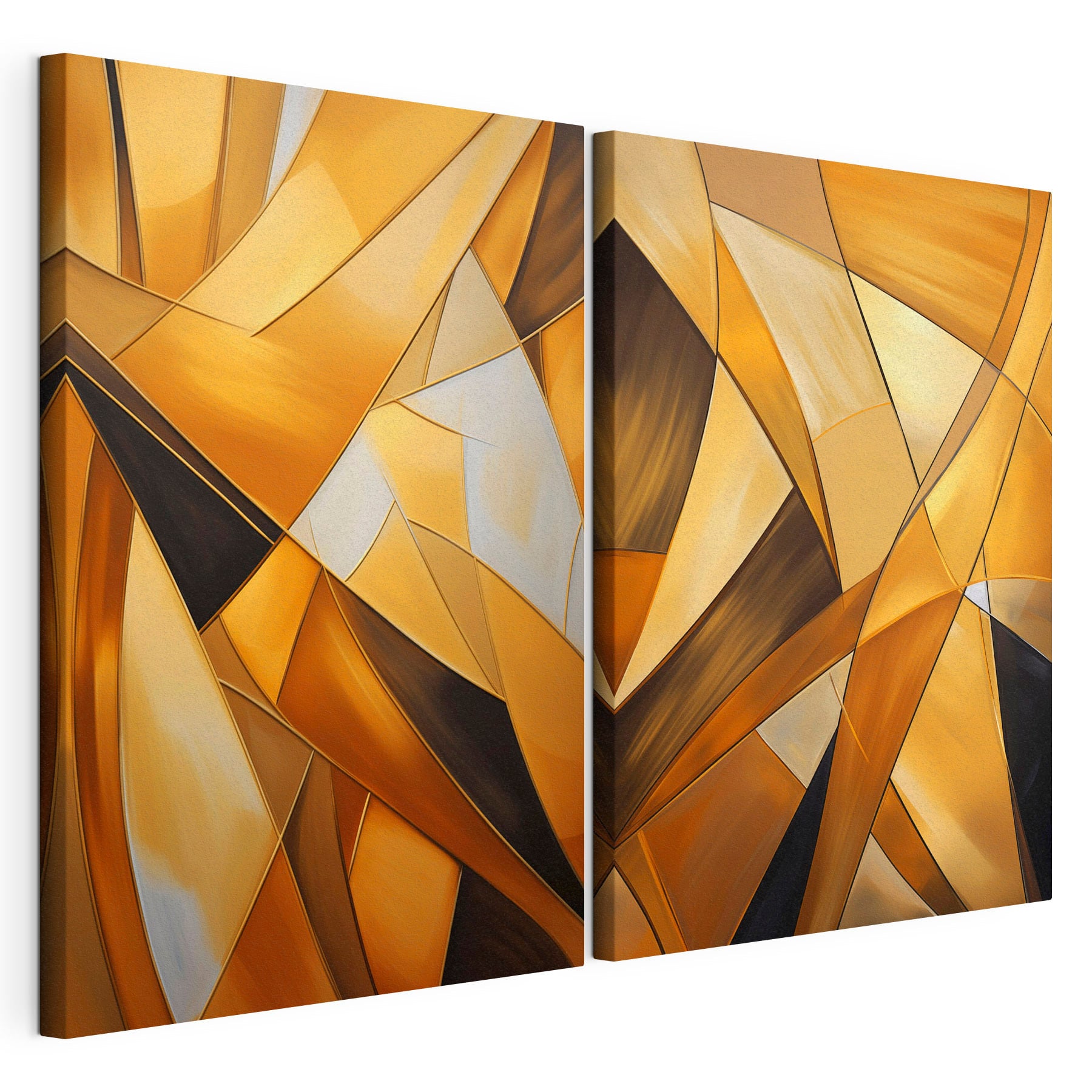 Dynamic shapes in warm tones