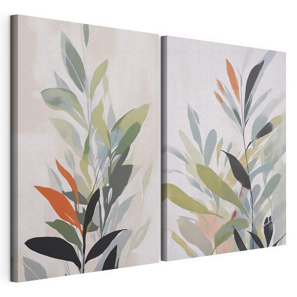 Impression sur toile modulaire Peinture représentant une plante