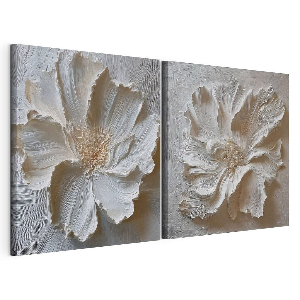 Elegant floral art in soft tones