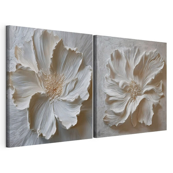 Impression sur toile modulaire Une composition florale élégante aux tons doux