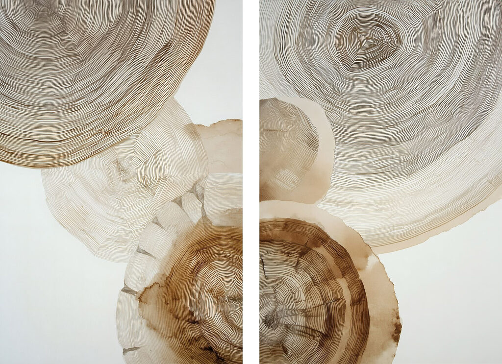 Nature-inspired abstract design in neutrals