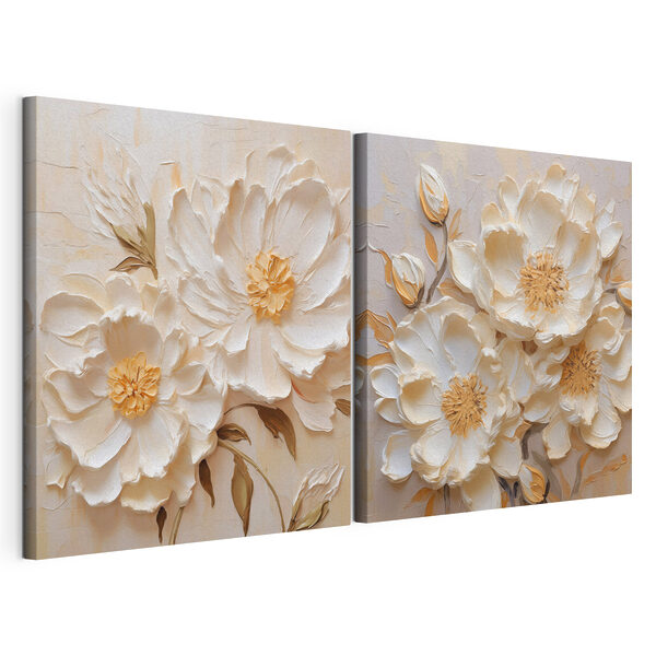 Impression sur toile modulaire Peinture de fleurs sur toile