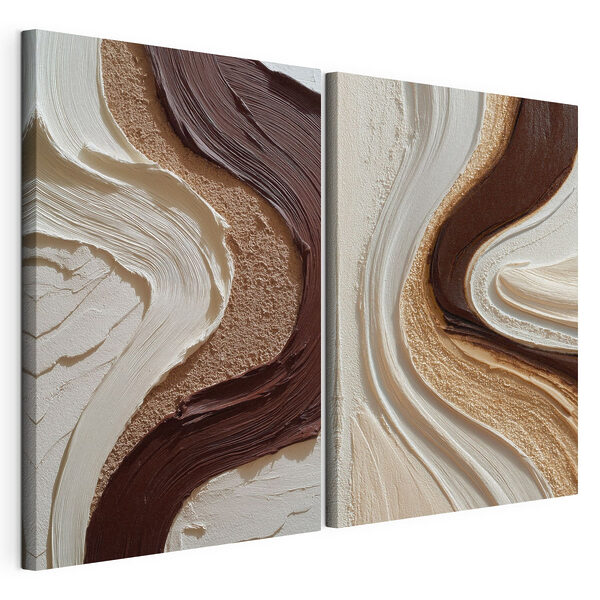 Fluid patterns in earthy hues