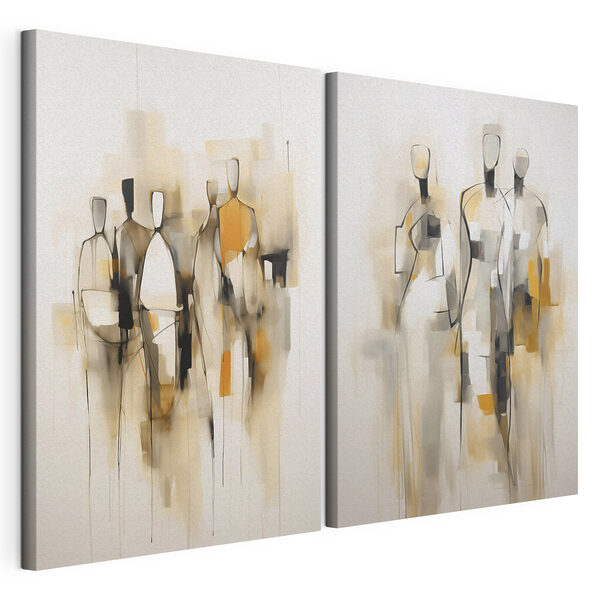 Impression sur toile modulaire Groupe de personnes dans différentes poses