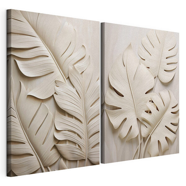 Elegant leaves in soft tones