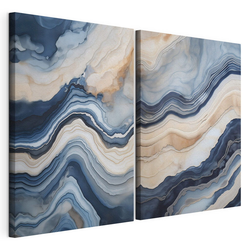 Flowing waves of serene colors