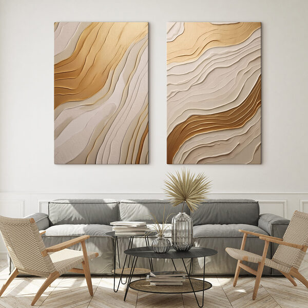 Flowing patterns in soft tones